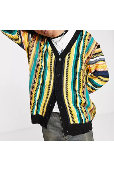Cardigan tricotat multicolor
