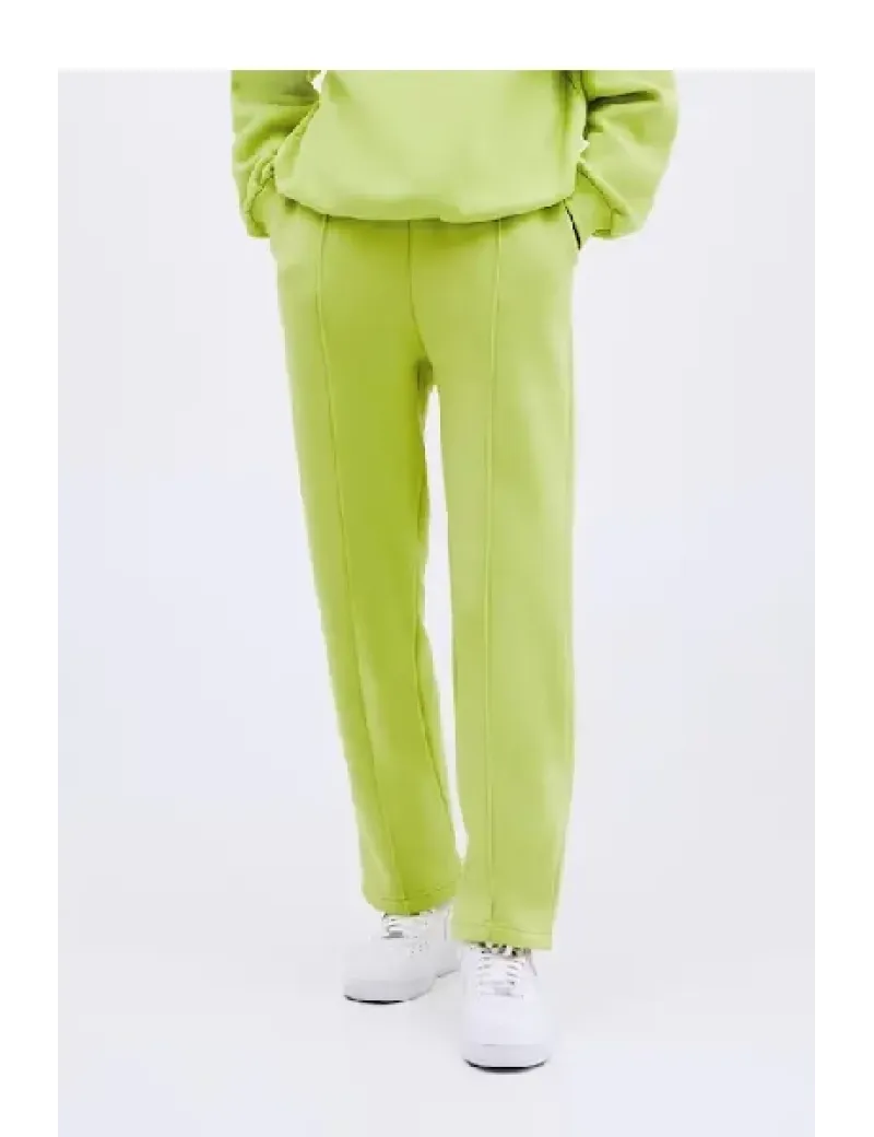 Pantaloni sport cu snur reglabil, verde, barbati, Smiles