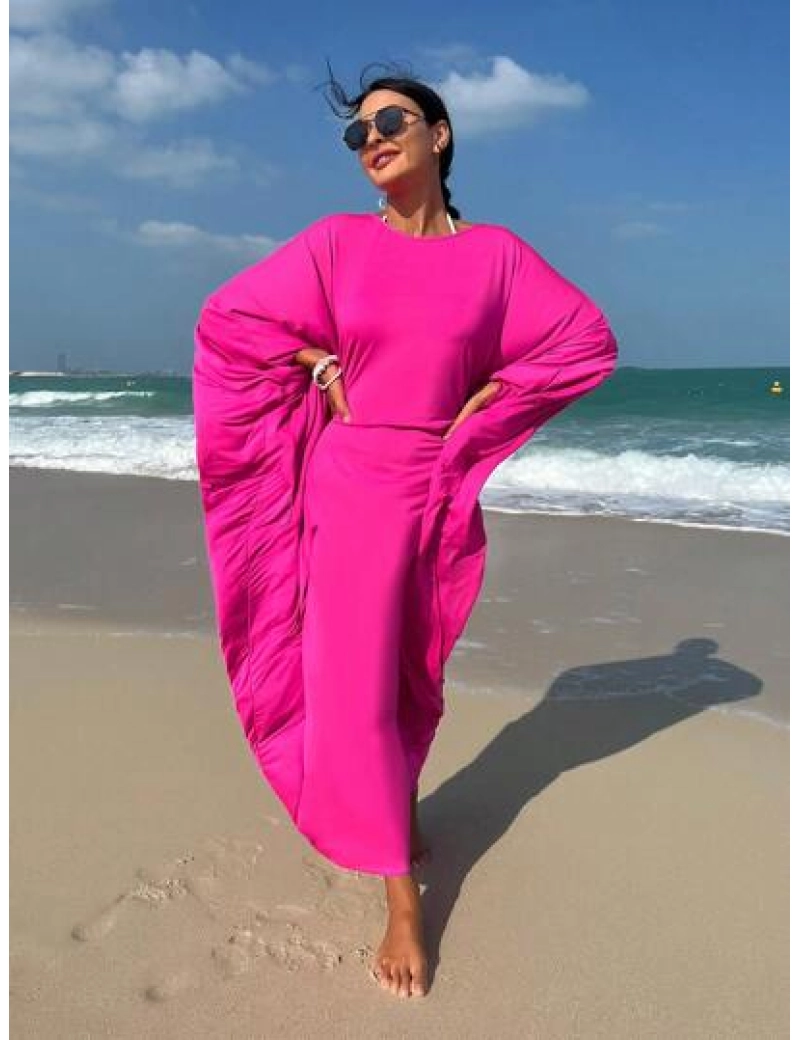 Rochie cover up pentru plaja, roz, dama, Shein
